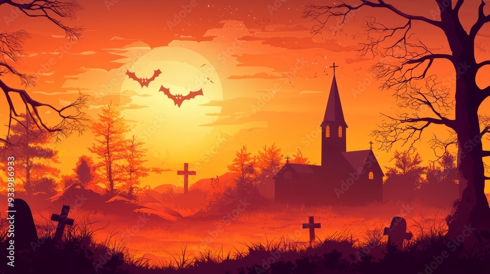 Obraz premium Fantasy Halloween Fusion: Enchanted Celebration