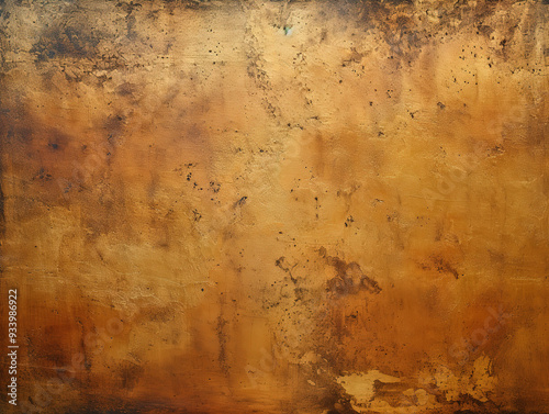 Rusty metal background with rough weathered texture, gold background effect