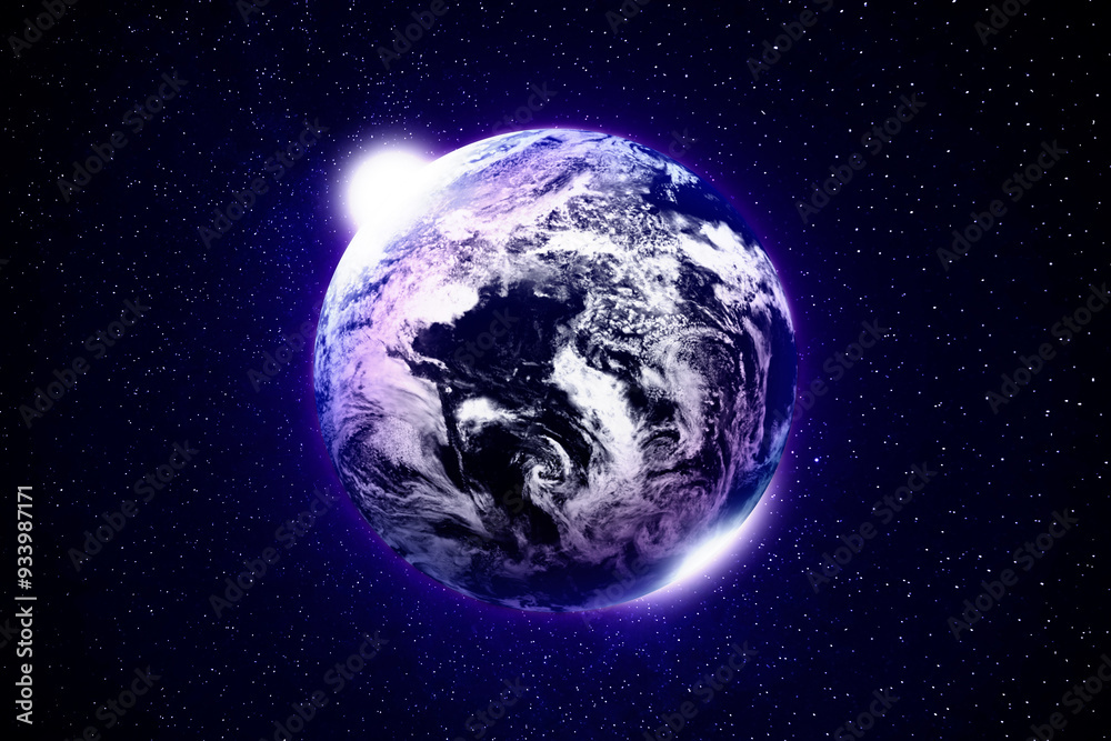 Fototapeta premium Planet Earth in space. Image elements furnished by NASA