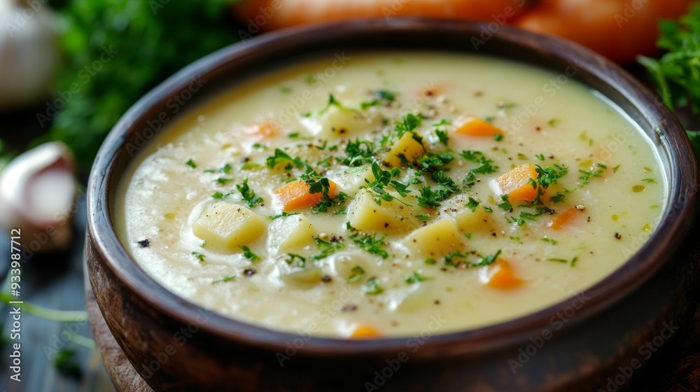 German national cuisine: Cream soup. German national cuisine: Cream soup.
