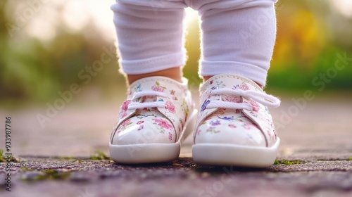 Little Feet in Floral Shoes