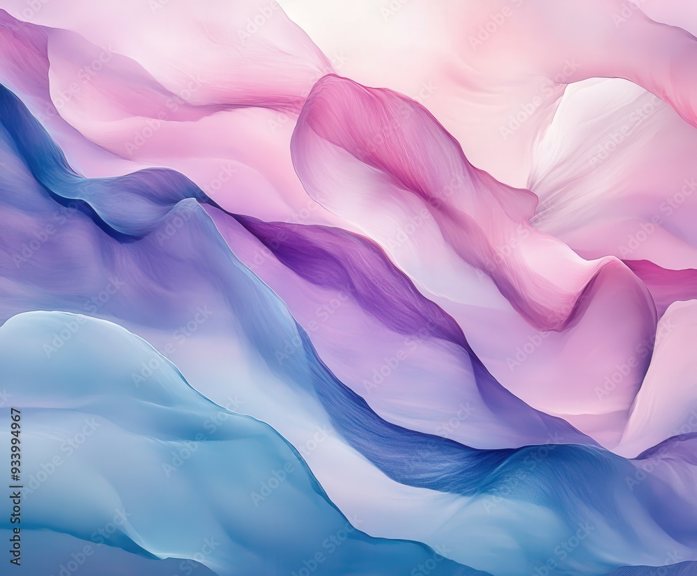 Soft pastel waves flowing across a tranquil abstract landscape Soft pastel waves flowing across a tranquil abstract landscape