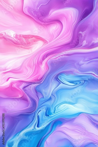 Wallpaper Mural Colorful abstract swirls of pink and blue in a smooth fluid design Torontodigital.ca