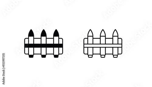 Bullet Belt icon design with white background stock illustration