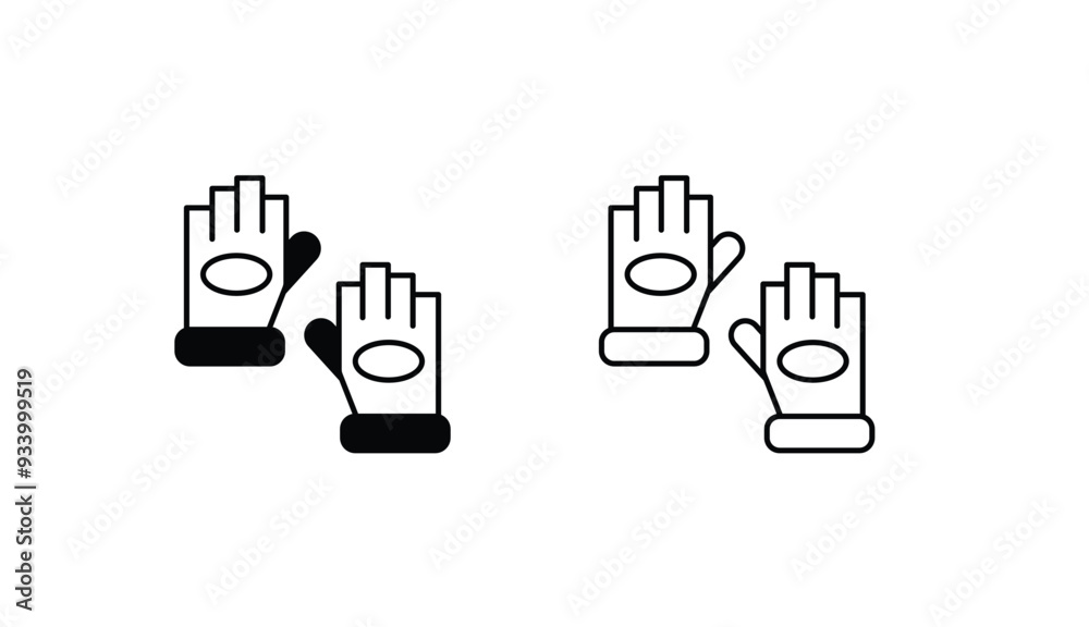 Obraz premium Military Gloves icon design with white background stock illustration