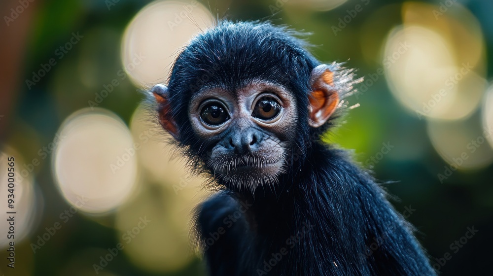 Close-up Portrait of a Baby Monkey Close-up Portrait of a Baby Monkey