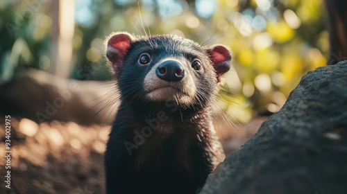 Curious Tasmanian Devil Portrait photo