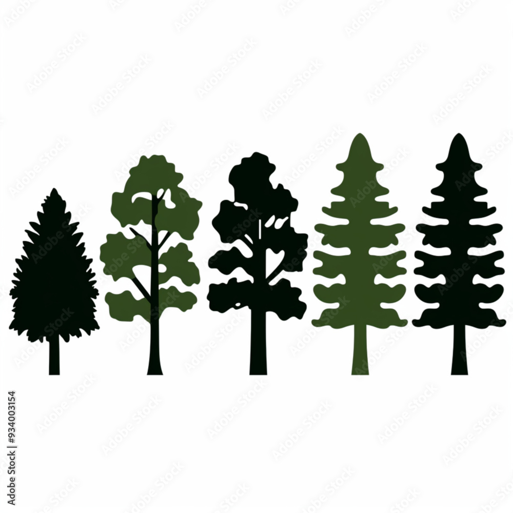 Fototapeta premium collection of trees