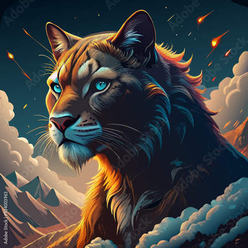 tiger in the night