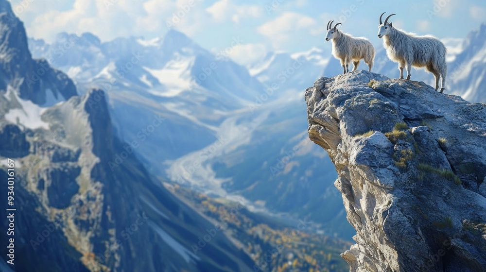 Mountain Goats on Clifftop Mountain Goats on Clifftop