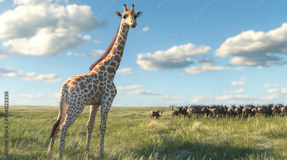 Fototapeta premium Giraffe in the African Savanna