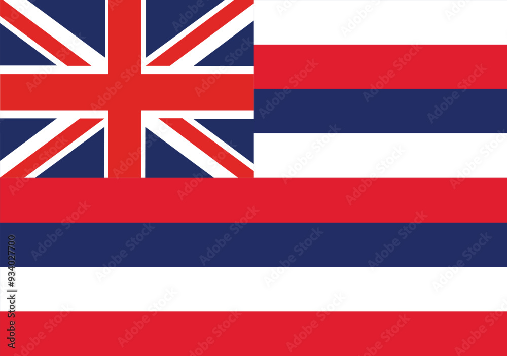 Hawaiian national flag. Hawaii flag. Vector illustration. Hawaiian national flag. Hawaii flag. Vector illustration.