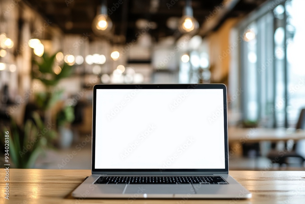 Modern Office with Laptop Modern Office with Laptop