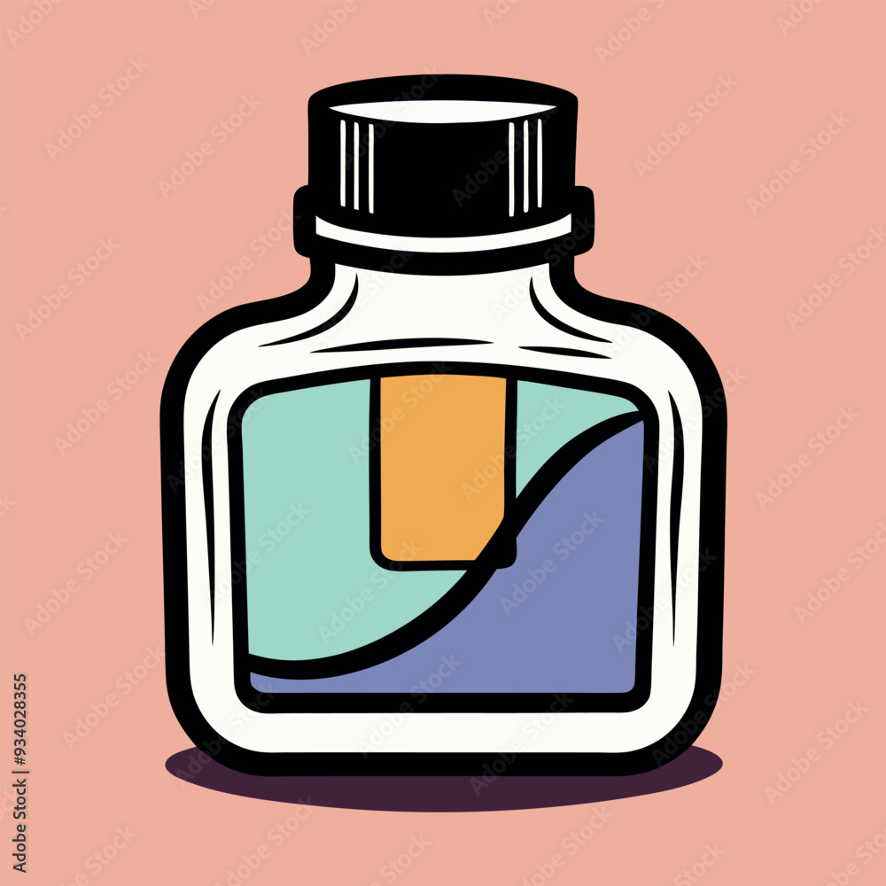 Ink Bottle Vector Design Illustration Ink Bottle Vector Design Illustration