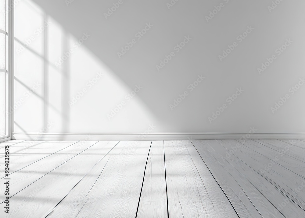 White Curved Background with Wooden Floor. AI generated illustration White Curved Background with Wooden Floor. AI generated illustration