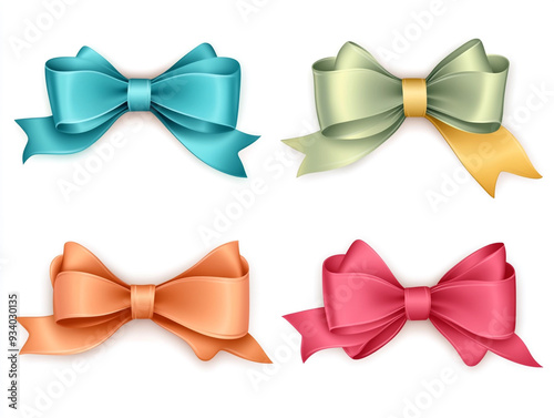 Collection Of Different Color Gift Ribbons