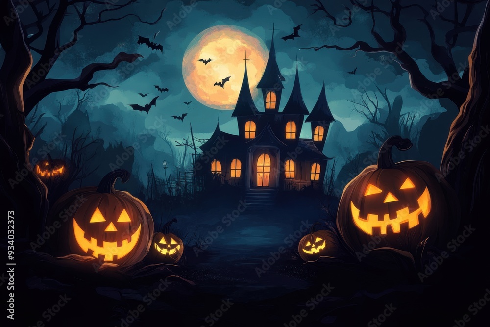 Fototapeta premium Spooky Halloween Night