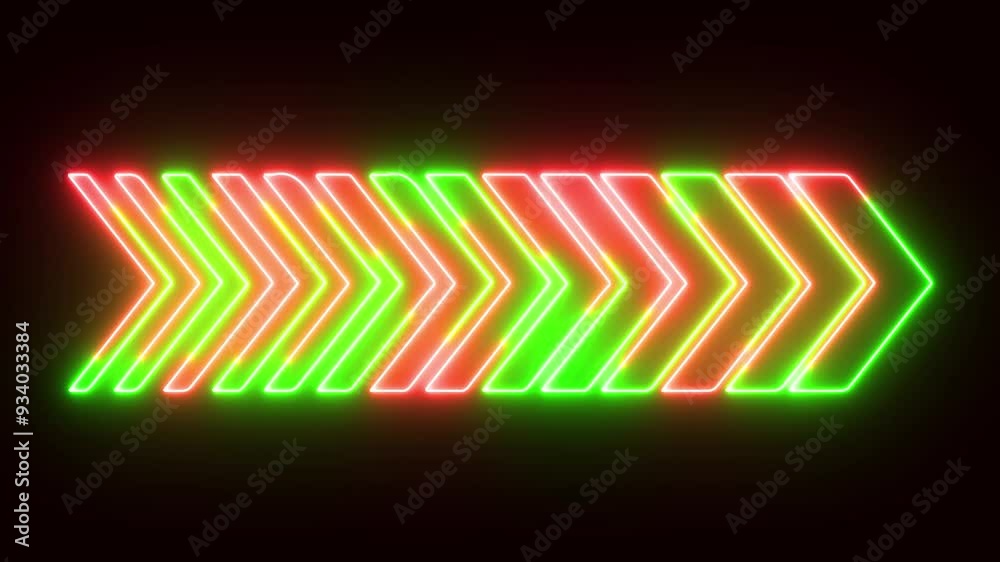 arrow to mix Animation. Black blue red green yellow Background for Directional Concepts, Business Plans. 4k vedio