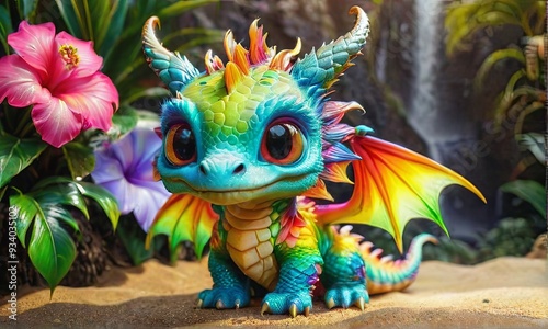 Baby Dragon with Sunglasses