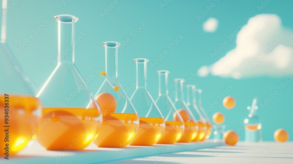A surreal laboratory where scientists control experiments using thought-responsive technology, pushing the boundaries of research A surreal laboratory where scientists control experiments using thought-responsive technology, pushing the boundaries of research