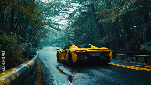 sports car on road driving footage high end car advertising photography