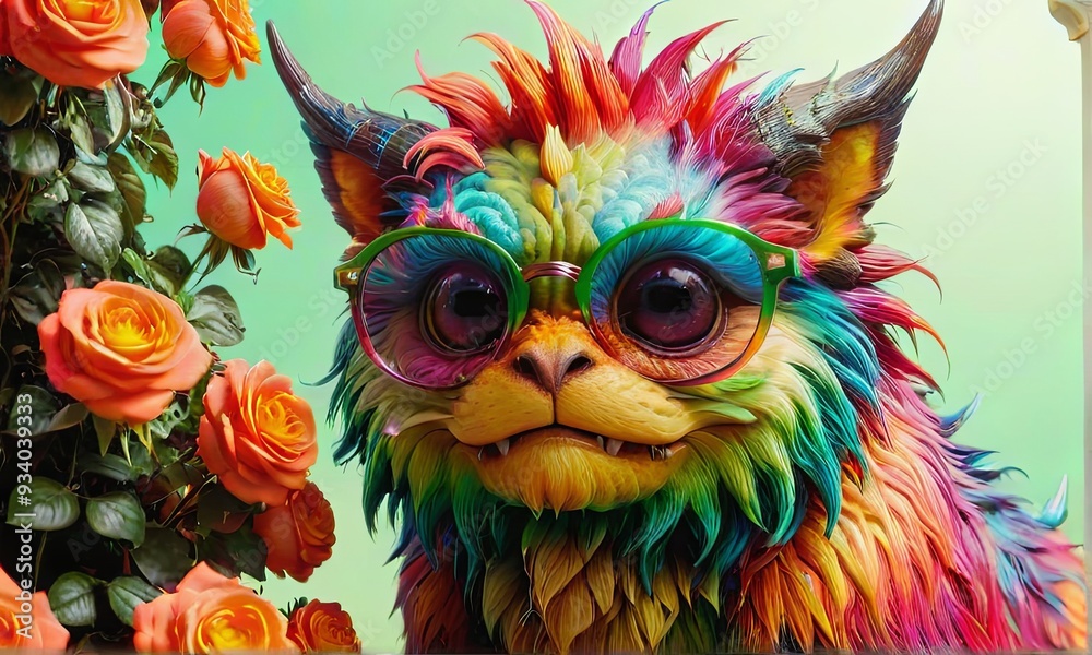Colorful Creature with Sunglasses