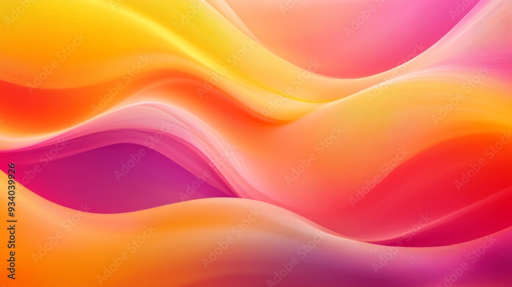 Fototapeta premium Abstract colorful gradient waves with smooth curves, vibrant background. Modern art and design concept