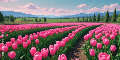 Tulips gardeb in Natherland flower beautiful photo