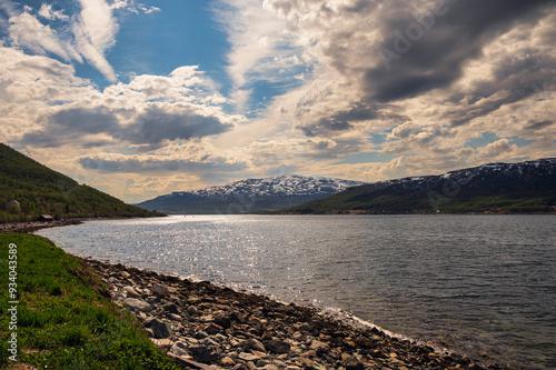 nature sceneries along the road from Alta to the island of mageroya photo