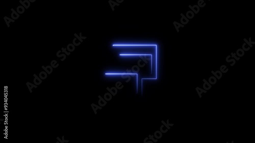 Digital technology Glowing circle futuristic motion black background.. photo