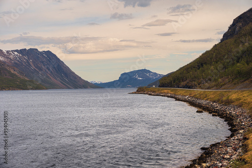 nature sceneries along the road from Alta to the island of mageroya photo