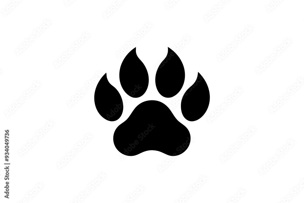 An abstract animal footprint logo vector An abstract animal footprint logo vector