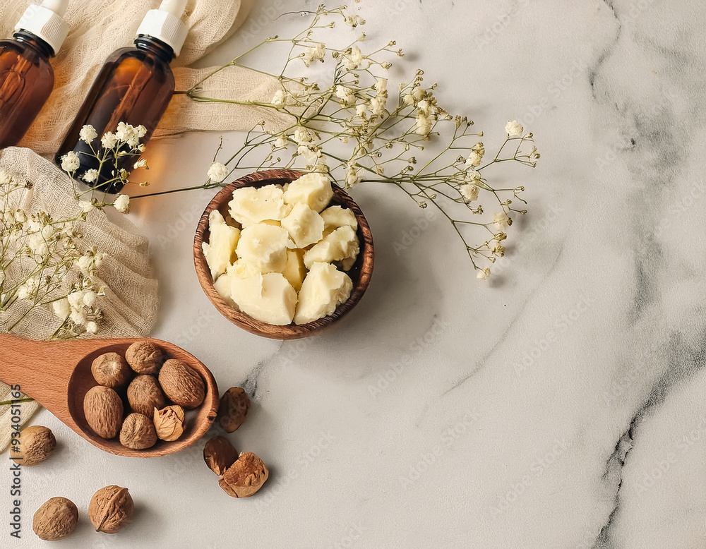 Hydrating Beauty Shea Butter and Nut Infused Essential Oil Composition Hydrating Beauty Shea Butter and Nut Infused Essential Oil Composition