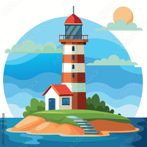 Lighthouse Vector Design Illustration