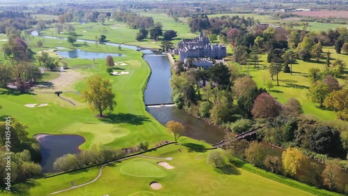 Beautifil scenery of Adare village in Co. Limerick at summer. Ireland