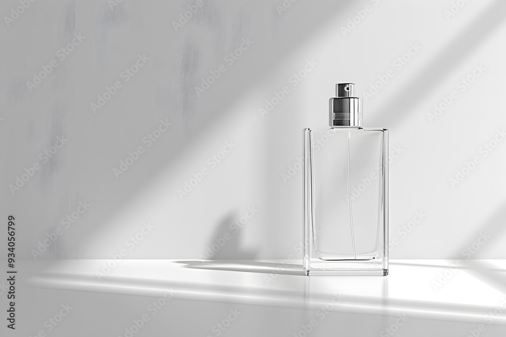 Elegant Glass Perfume Bottle in Soft Light Elegant Glass Perfume Bottle in Soft Light