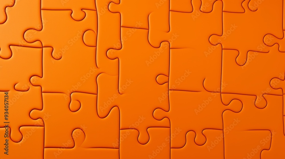 Eye catching orange banner for puzzle game advertisement with generous space for captivating text Eye catching orange banner for puzzle game advertisement with generous space for captivating text