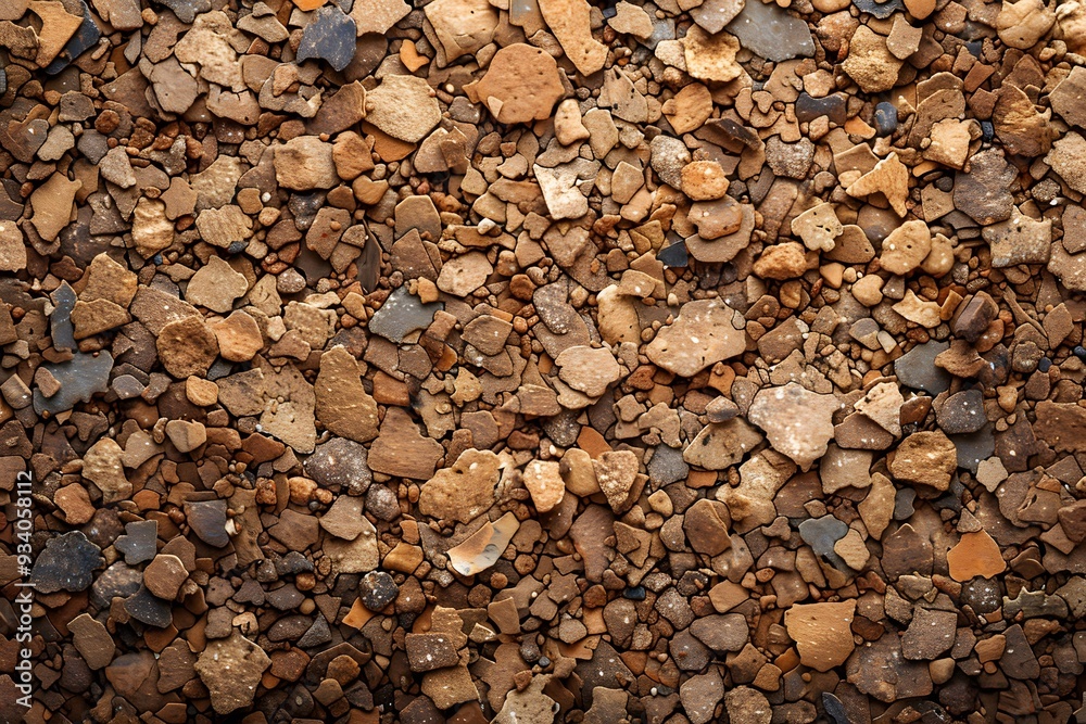 Textured Ground of Varied Brown Stones and Gravel Textured Ground of Varied Brown Stones and Gravel