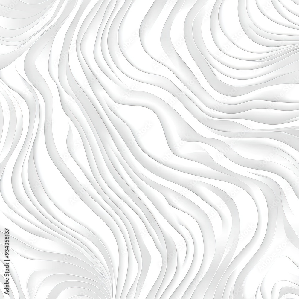 Abstract White Seamless Pattern with Wavy Lines and Organic Shapes. AI generated illustration Abstract White Seamless Pattern with Wavy Lines and Organic Shapes. AI generated illustration