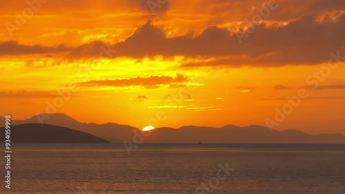 Wallpaper Mural sunset, sea, mountains and moving clouds. Bodrum Mugla Turkey Torontodigital.ca