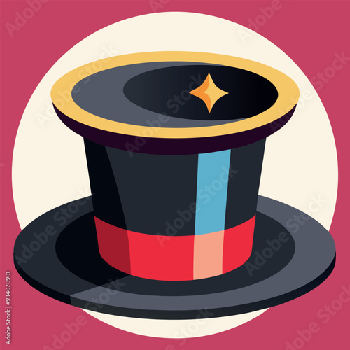 Magician's Top Hat Vector Illustration
