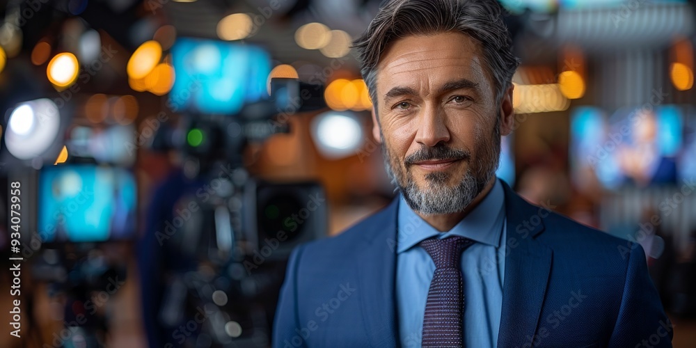 Confident Man in a Studio Setting Confident Man in a Studio Setting