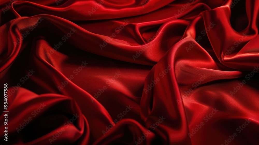 Red Silk Fabric Background Texture Red Silk Fabric Background Texture