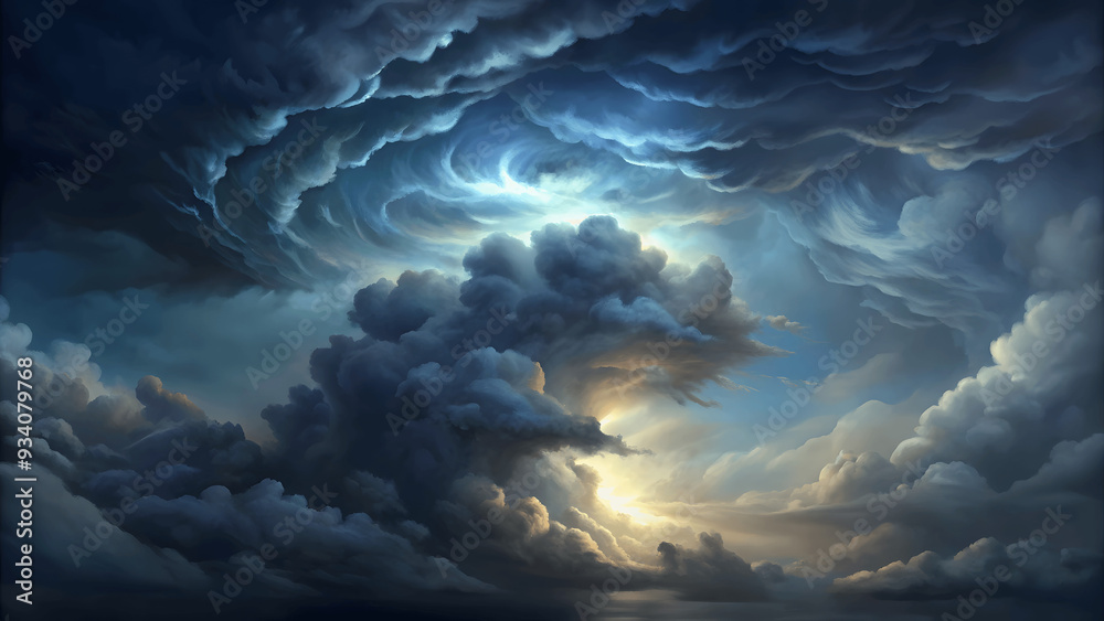 Naklejka premium storm cloud background illustration