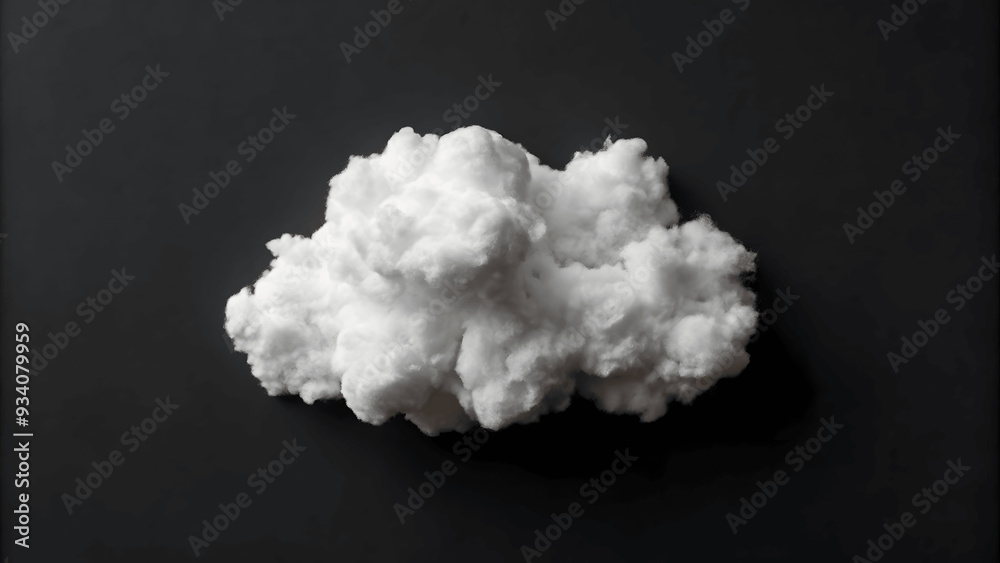 Fototapeta premium White cloud on black background