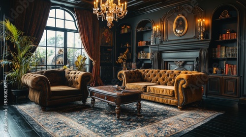luxury classic mansion drawing room photo