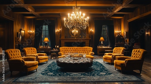 luxury classic mansion drawing room