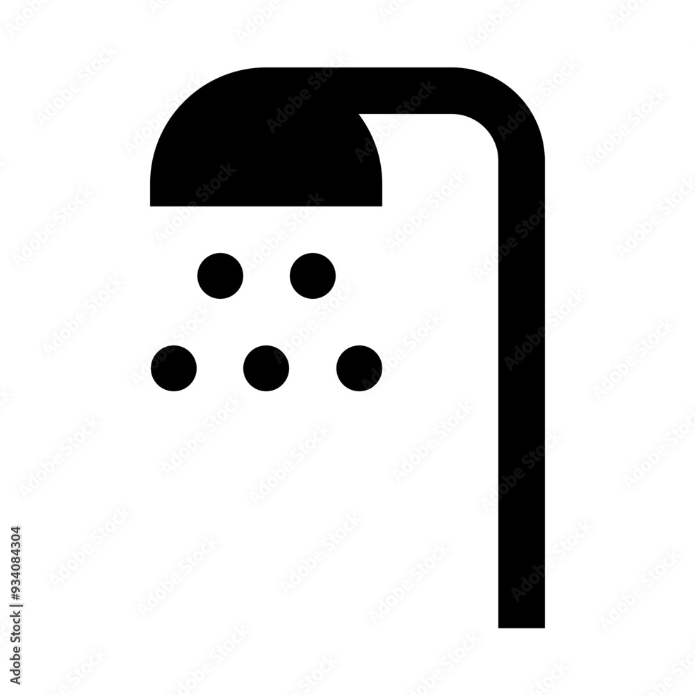 Showerhead Shower Solid Icon Showerhead Shower Solid Icon
