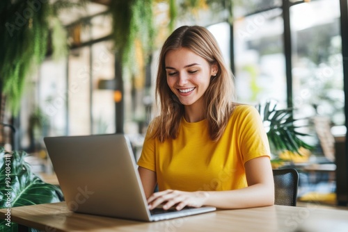 Woman Working in Cafe Free Download Woman Working in Cafe - GFXLoad