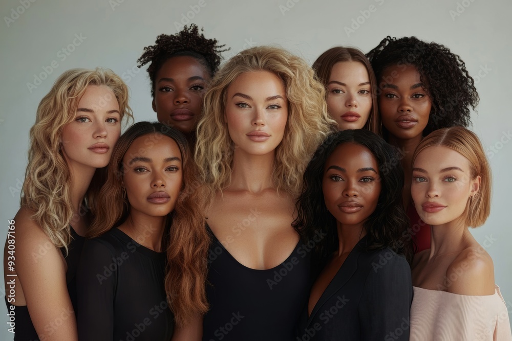 Beautiful Races Beauty and unity, this diverse group of beautiful women of all skin ...